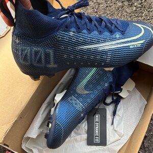 Nike Dark Blue/Iridescent Mercurial Superfly Soccer Cleats